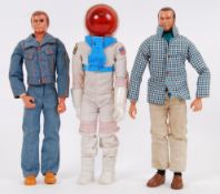 SIX MILLION DOLLAR MAN: A collection of 2x retro vintage Denys Fisher Six Million Dollar Man action