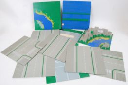 LEGO: A collection of 11x vintage Lego base plates - mostly all 1980's / early 1990's. Various.