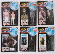 DOCTOR WHO; A collection of 6x original Dapol made Doctor Who carded action figures; Tetrap, Ace,