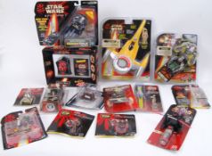 STAR WARS: A good assortment of Star Wars Episode One (predominantly) carded toys / figures etc,