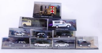 EAGLEMOSS JAMES BOND: A good collection of 10x Eaglemoss made James Bond 007 diorama diecast model