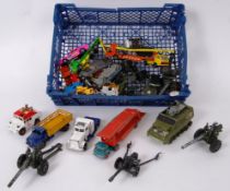 DIECAST: A collection of assorted loose vintage diecast models, comprising of Corgi, Dinky,