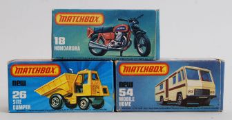 MATCHBOX; A collection of 3x vintage Matchbox diecast models, each mint+ within the original boxes.