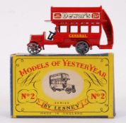 MATCHBOX LESNEY: An original vintage Matchbox Models Of Yesteryear Lesney No. 2 ' B Type Bus '.