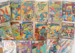 COMICS: A quantity of vintage 1970's DC comic books - all related to Superman to include Action