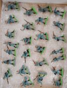 BRITAINS: A collection of 26x vintage Britains Deetail plastic German Infantry model soldiers,