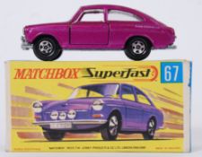 MATCHBOX SUPERFAST: An original vintage Matchbox Superfast Lesney No. 67 Volkswagen 1600TL.