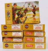AIRFIX: A collection of 9x vintage Airfix 1:32 scale ' Military Series ' model figures.