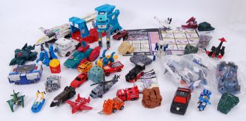 TRANSFORMERS: A good assortment of vintage mostly G1 Hasbro Transformers action figures.