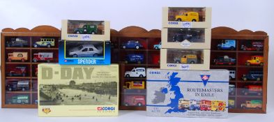 DIECAST; A good collection of assorted diecast to include 3x display cabinets,