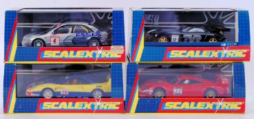 SCALEXTRIC: A collection of 4x Scalextric slot racing cars to include; C2092 Porsche GT1,