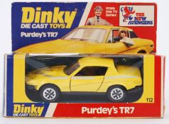 DINKY: An original vintage Dinky Toys No. 112 Purdey's TR7 from ' The New Avengers.