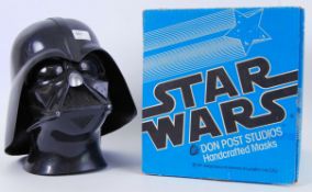 STAR WARS; An original vintage Star Wars Don Post Studios 1970's Darth Vader mask.