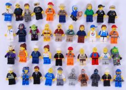LEGO; A collection of 40x assorted Lego minifigures, to include vintage, Space, City, Town,