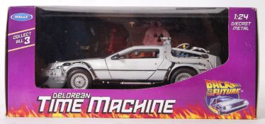 BACK TO THE FUTURE; A Welly Toys 1:24 scale diecast model Back To The Future Delorean.