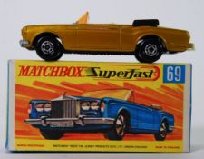 MATCHBOX SUPERFAST: An original vintage Matchbox Superfast Lesney No. 69 Rolls Royce Silver Shadow.