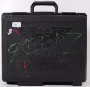 WARHAMMER: An original Warhammer carry case, filled with ' Orks ' figures.