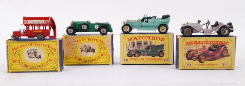 MATCHBOX MODELS OF YESTERYEAR: A collection of 4x vintage Matchbox Models Of Yesteryear to include: