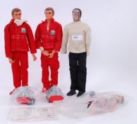 SIX MILLION DOLLAR MAN: A collection of 3x retro vintage Denys Fisher Six Million Dollar Man action