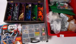 LEGO: A good assortment of loose Lego and related items to include several bags of sorted (into