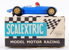 SCALEXTRIC: A vintage boxed Scalextric C66 Cooper racing car. Within the original box.