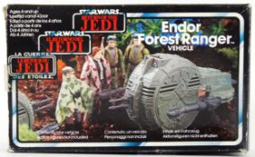 STAR WARS: An original vintage Star Wars ' Endor Forest Ranger ' action figure playset vehicle.