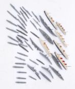 DINKY: An interesting collection of early Dinky Toys diecast model war and battleships (some