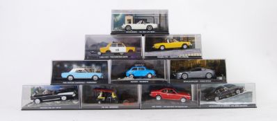 EAGLEMOSS JAMES BOND: A good collection of 10x Eaglemoss made James Bond 007 diorama diecast model