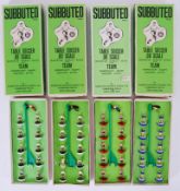 SUBBUTEO: A collection of 4x vintage Subbuteo football teams, each complete,