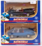 BATMAN: Two 1:24 scale boxed Corgi DC Comics diecast model Batman Batmobiles,