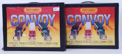 MATCHBOX: Two vintage Matchbox ' Convoy ' diecast model carry cases.