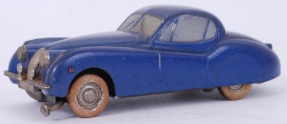 PRAMETA: A rare 1950's Prameta ' Kolner Automodelle Jaguar XK 120 ' diecast model car in blue.