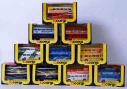 CORGI; A collection of 10x Corgi Routemaster diecast model buses - all variations - including; 480,