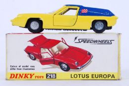 DINKY: An original vintage Dinky Toys diecast model No. 218 Lotus Europa.