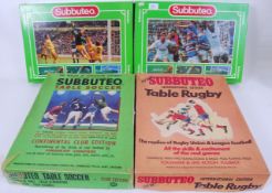 SUBBUTEO: A collection of 4x assorted Subbuteo playing sets - Table Rugby,