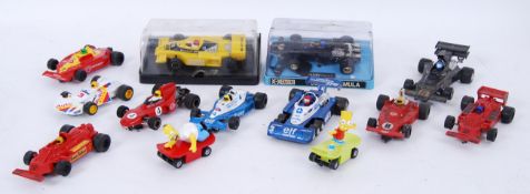 SCALEXTRIC & POLISTIL: A collection of Scalextric cars to include 2x boxed examples,