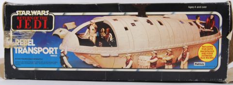 STAR WARS: An original vintage Star Wars ' Rebel Transporter ' action figure playset vehicle.