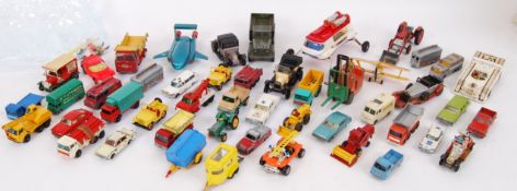 DIECAST: A good quantity of assorted vintage loose diecast model cars and vehicles etc,