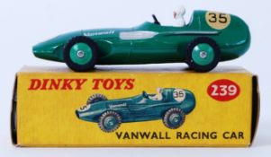 DINKY: An original vintage Dinky diecast model No. 239 Vanwall Racing Car.