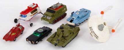 TV & FILM DIECAST: A selection of vintage loose TV & Film related diecast model cars,