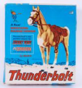 JOHNNY WEST: An original vintage Marx Toys ' Johnny West ' action figure Horse ' Thunderbolt '.