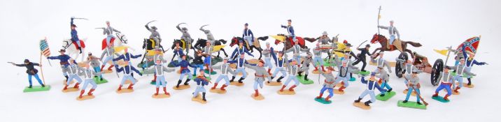 SOLDIERS: A good collection of US Cavalry / Infantry Timpo, Britains,