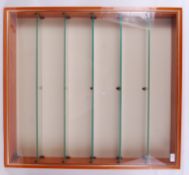 DISPLAY CABINET: A good sized wall hanging bespoke glazed display cabinet - ideal for diecast,