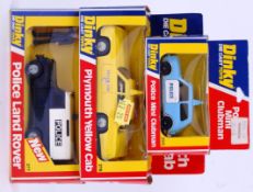 DINKY: A collection of 3x vintage Dinky boxed diecast models, including; 277 Police Landrover,