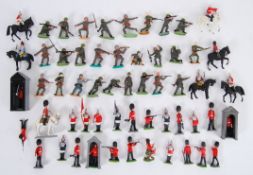 SOLDIERS: A good collection of 60+ plastic model soldiers to include Germans,