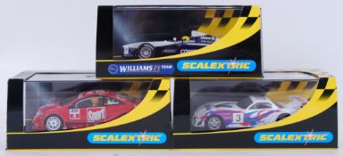 SCALEXTRIC: A collection of 3x Scalextric slot racing cars, comprising of; C2334 Williams F1,