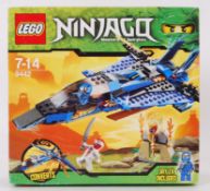 LEGO: An original Lego Ninjago set, No. 9442 Jay’s Storm Fighter.