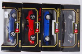 BURAGO: A collection of 4x 1:18 scale boxed diecast model Burago cars.