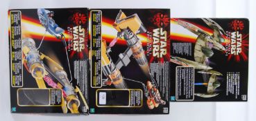 STAR WARS; A collection of 3x Star Wars Episode One Hasbro playsets,