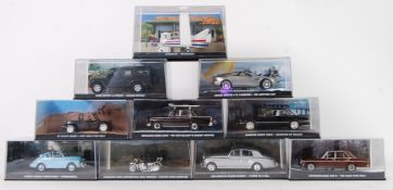 EAGLEMOSS JAMES BOND: A good collection of 10x Eaglemoss made James Bond 007 diorama diecast model